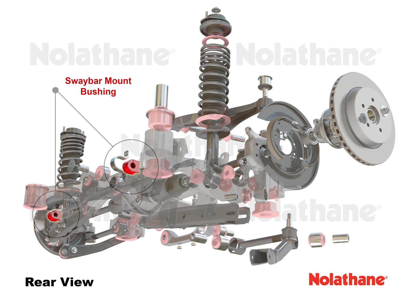 Rear Sway Bar Mount - Bushing Kit 17mm to Suit Nissan Dualis, X-Trail and Renault Kangoo, Koleos