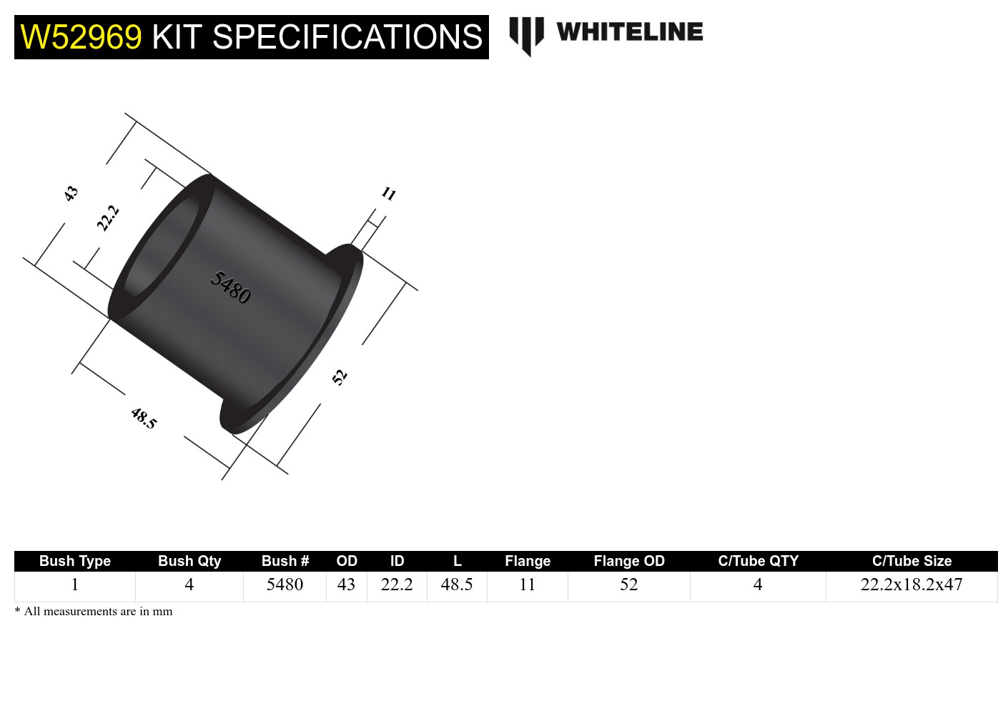 Front Upper Control Arm - Bushing Kit to Suit Mitsubishi Montero