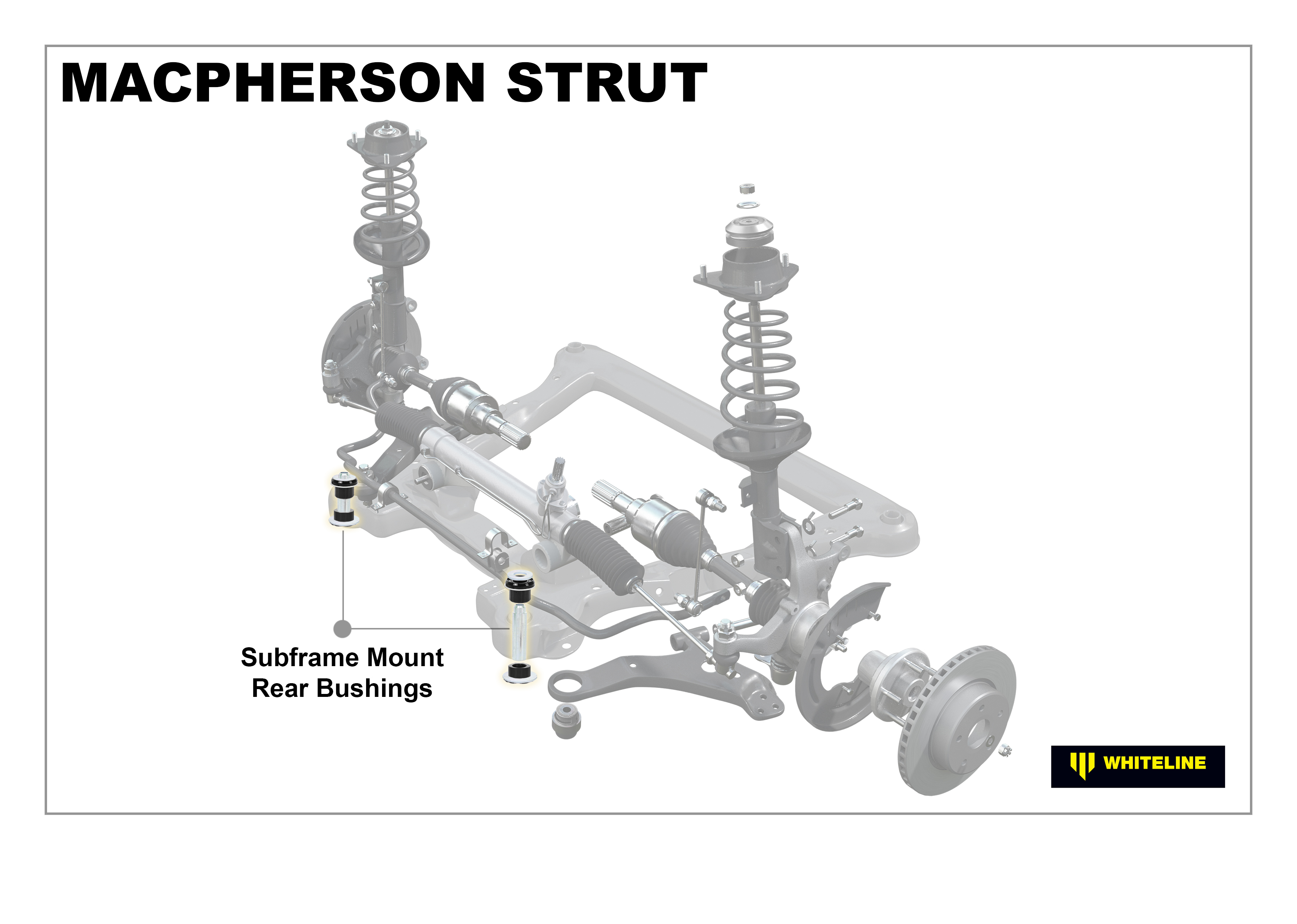 Front Subframe - Rear Bushing Kit to Suit Nissan Dualis, X-Trail and Renault Koleos