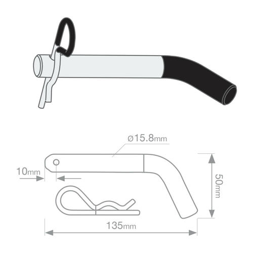 Go to TAG Hitch Pin & R-Clip - Easy Grip