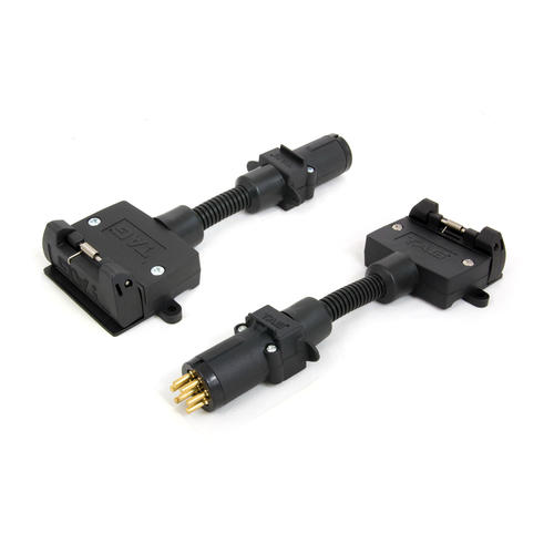 Go to TAG Trailer Adapter - 7 Pin Small Round Plug to 7 Pin Flat Socket