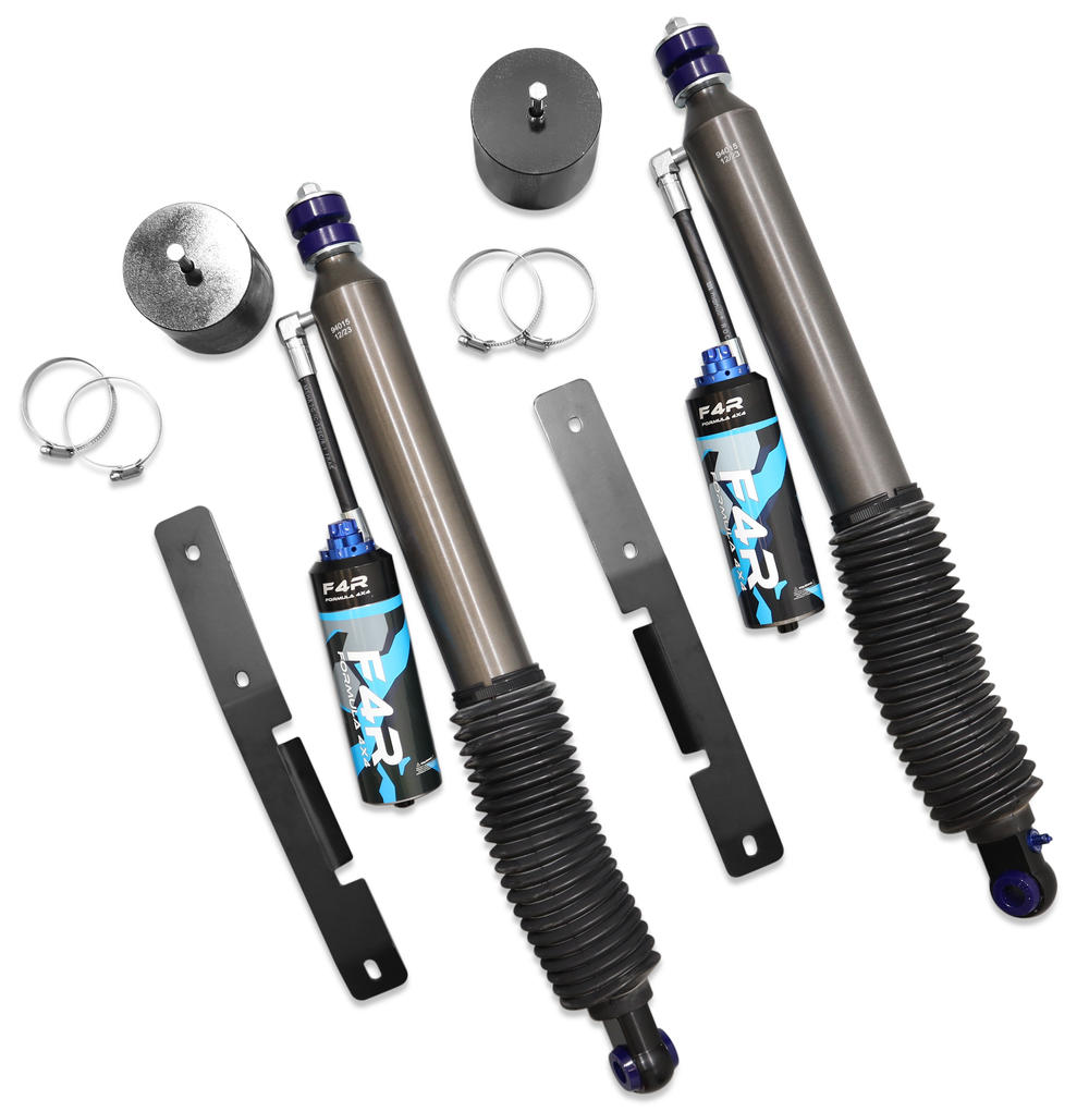 3-4 Inch 75-100mm Adjustable F4R Formula 4x4 Rear Shock Absorber Kit to suit Toyota LandCruiser 80 Series 1990-1997