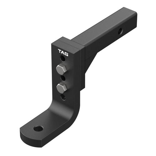 TAG Adjustable Tow Ball Mount - 297mm Long, 90° Face, 50mm Square Hitch