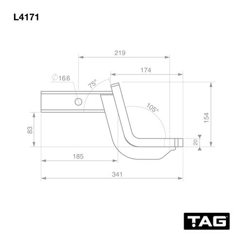 Go to TAG Tow Ball Mount to suit Toyota LandCruiser (08/2007 - on)