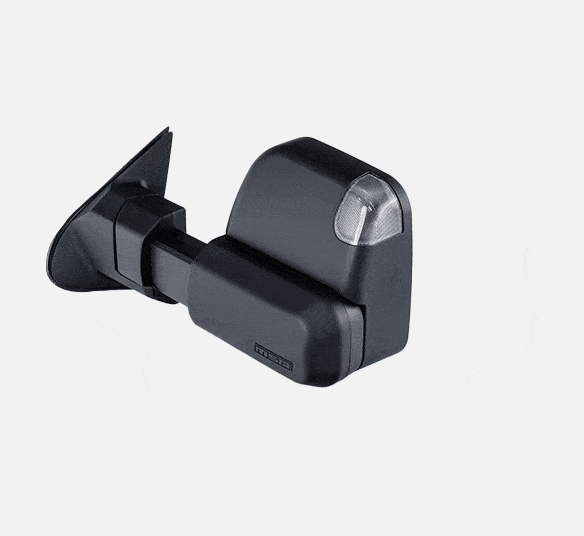 MSA Black Towing Mirror to suit Toyota LandCruiser 200 Series 2007-2021 - non power fold, Electric, Heated, Indicators, Blind Spot Monitoring