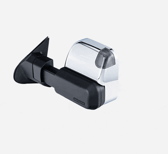 MSA Chrome Towing Mirror to suit Mazda BT-50 UP, UR - non power fold, Electric, Heated, Indicators
