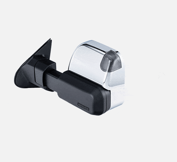 MSA Chrome Towing Mirror to suit Mazda BT-50 UP, UR - non power fold, Electric, Heated, Indicators