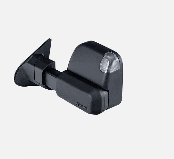 MSA Black Towing Mirror to suit Toyota LandCruiser 200 Series 2007-2021 - non power fold, Electric, Heated, Indicators, Blind Spot Monitoring