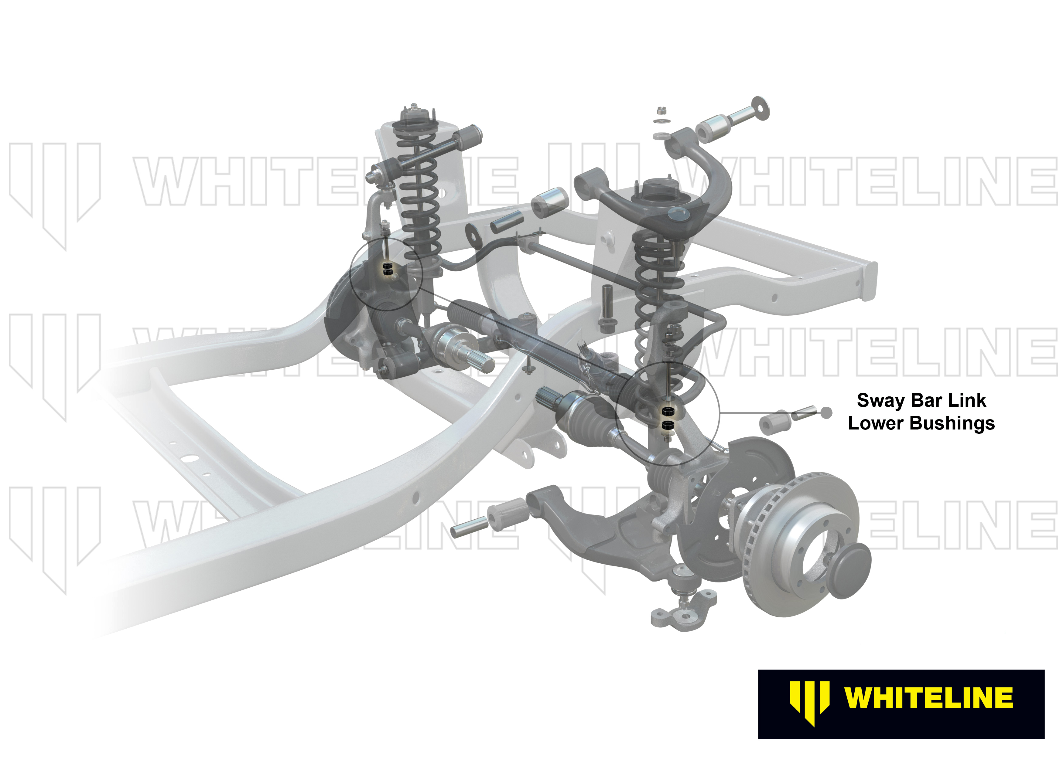 Front Anti Roll Bar Link - Lower Eye Bushing Kit to Suit Volkswagen Transporter T3