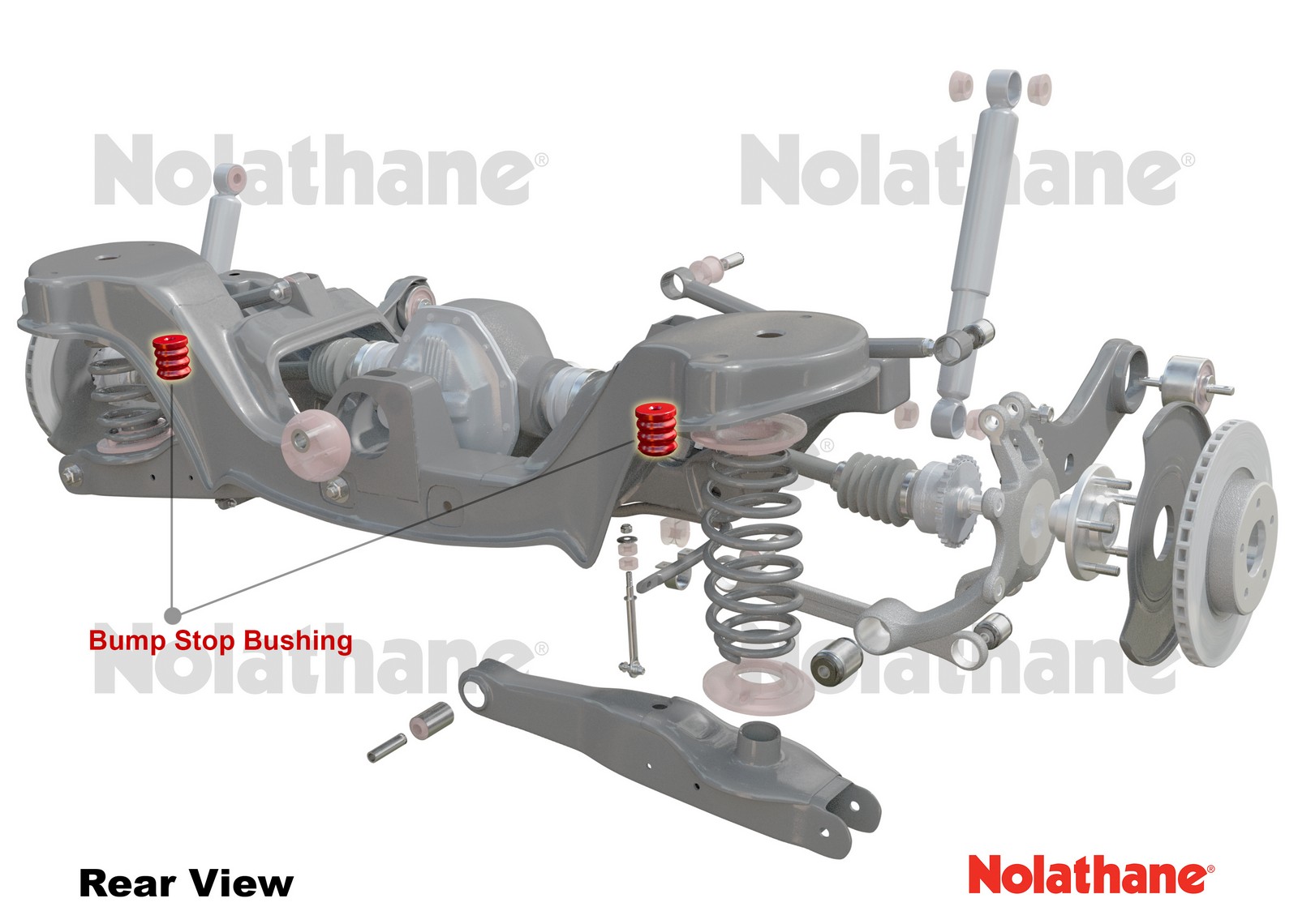Rear Bump Stop - Bushing Kit to Suit Ford Falcon/Fairlane BA-BF, Territory SX-SZ and FPV