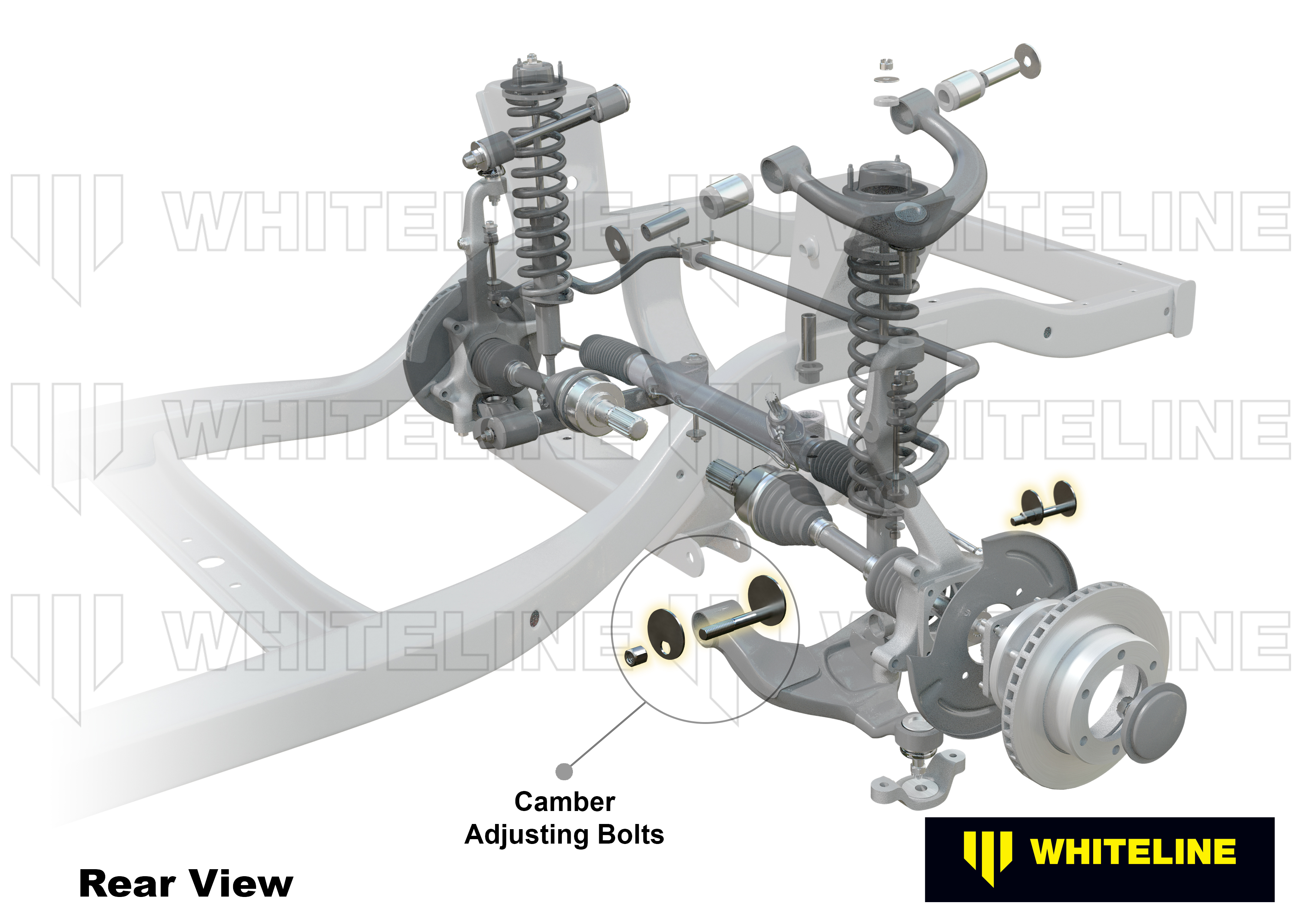 Front Lower Control Arm - Inner Camber Bolt Kit to Suit Toyota HiLux 2005-2015 and Foton Tunland P201 4wd