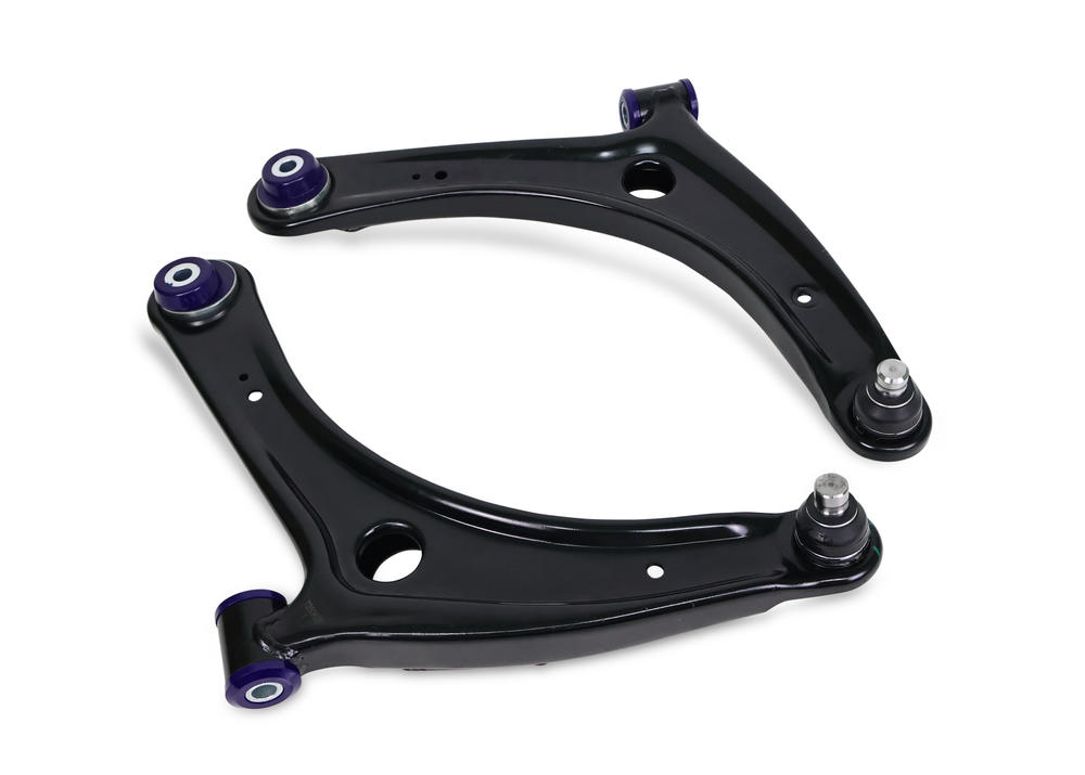 Front Lower Performance Control Arm Assembly Kit with extra caster including Ball Joints to suit Mitsubishi Lancer 07-17