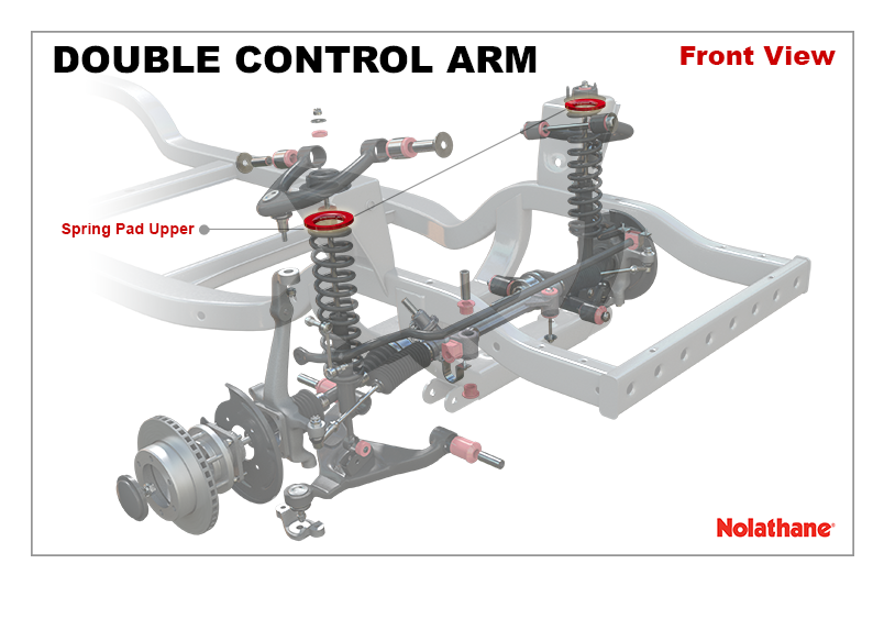 Front Coil Spring Pad - Bushing Kit to Suit Toyota Land Cruiser 200 Series