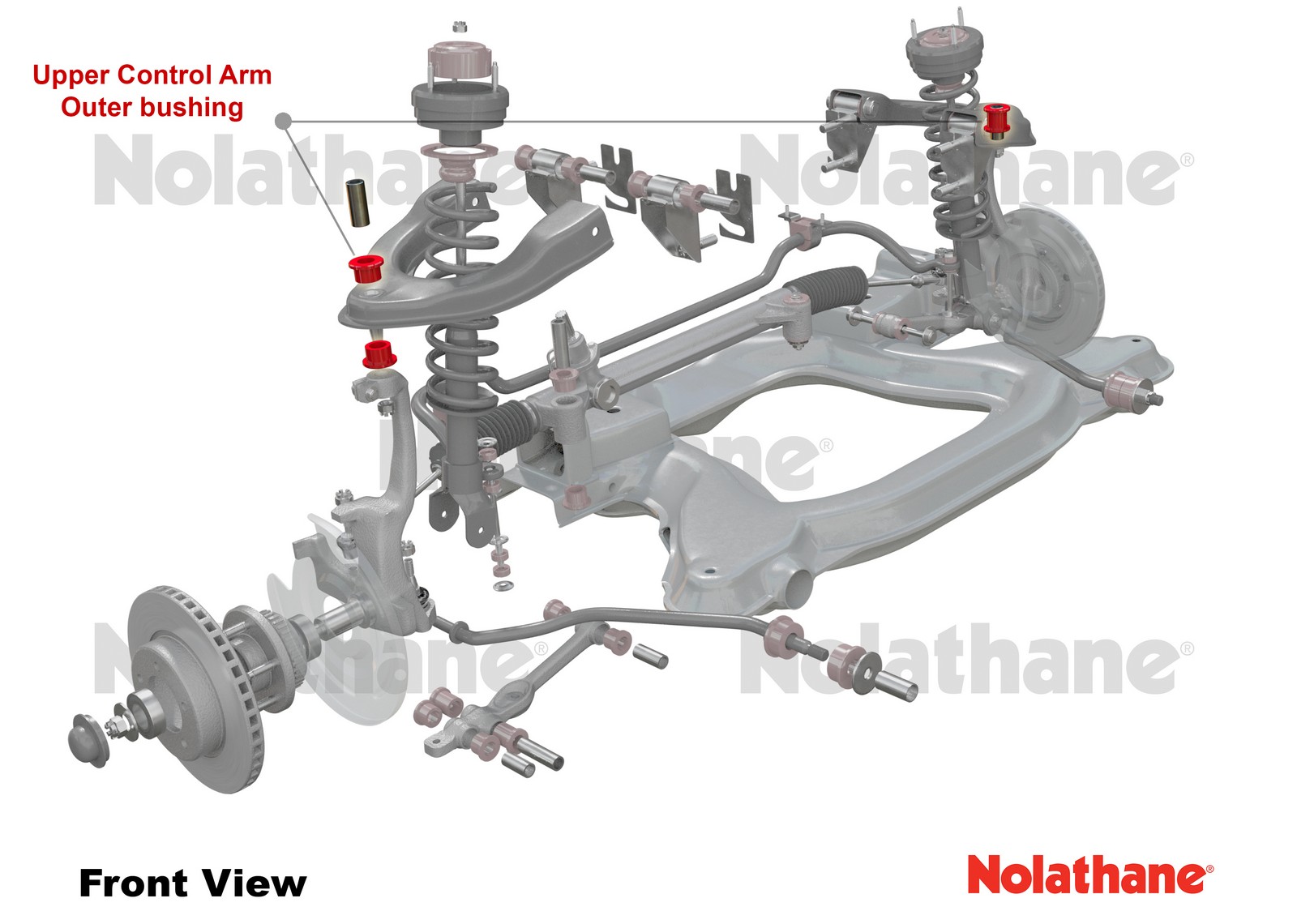 Front Upper Control Arm - Outer Bushing Camber Kit Double Offset to Suit Nissan Skyline R33, R34 Rwd/Awd