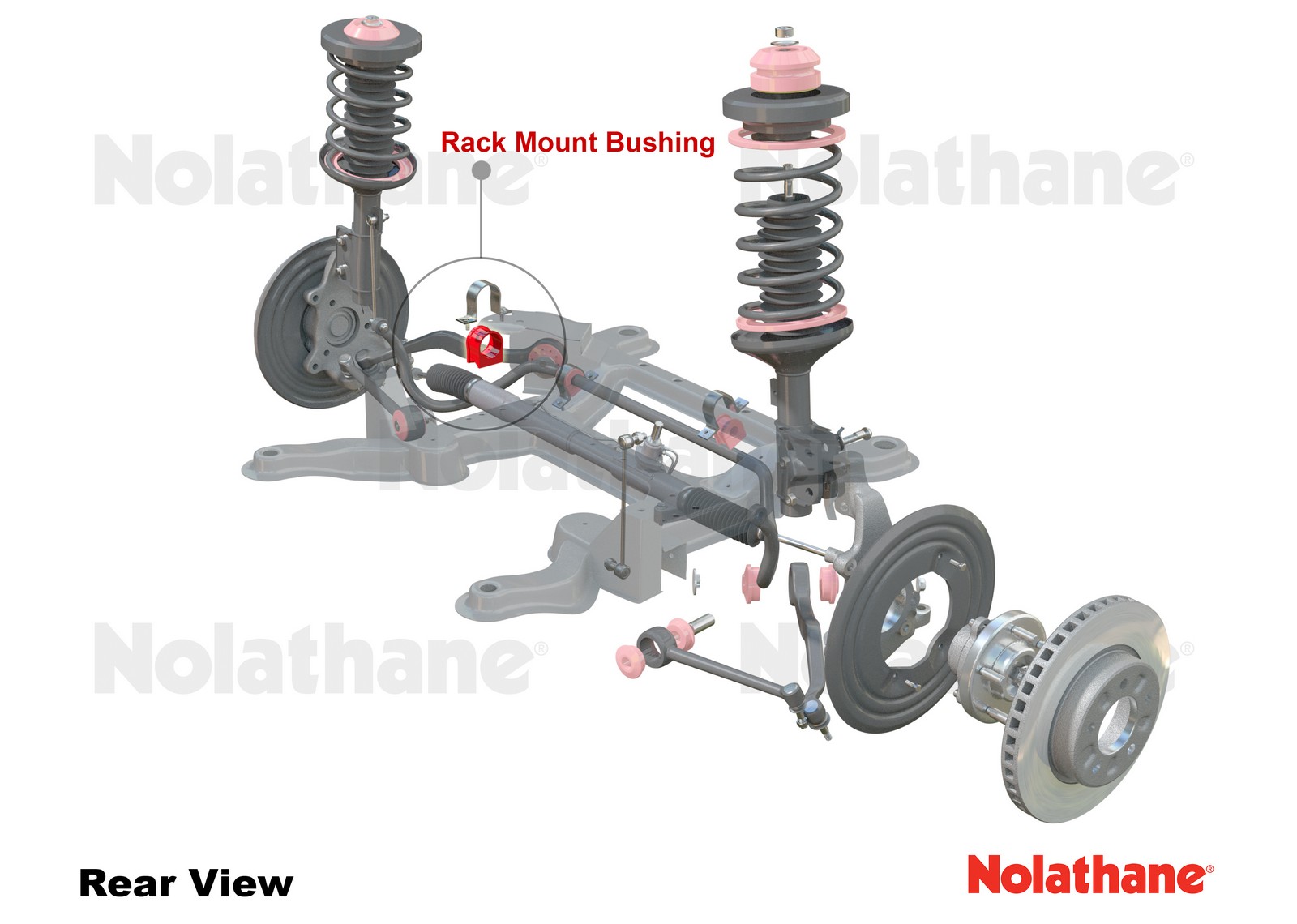 Front Steering Rack and Pinion - Mount Bushing Kit to Suit Lexus GS and Toyota Soarer, Supra