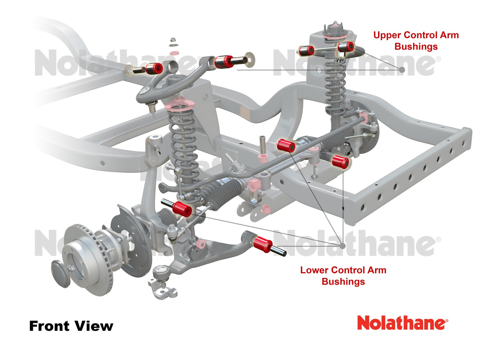 Front Control Arm - Bushing Kit to Suit Nissan Navara D40, D23 and Pathfinder R51