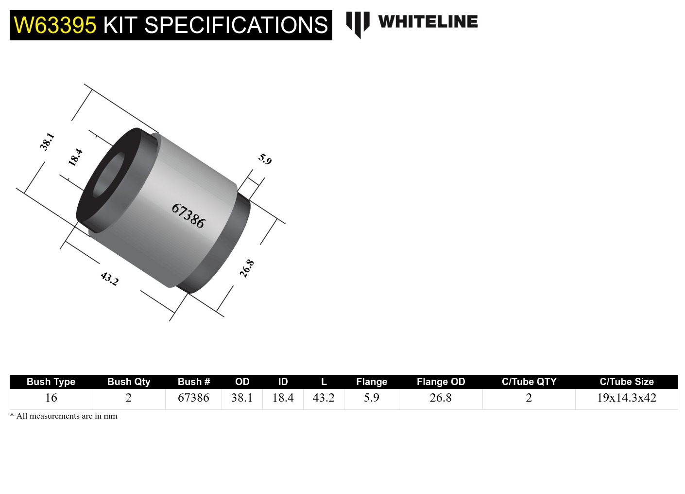 Control Arm Bushing - Lower Rear Inner