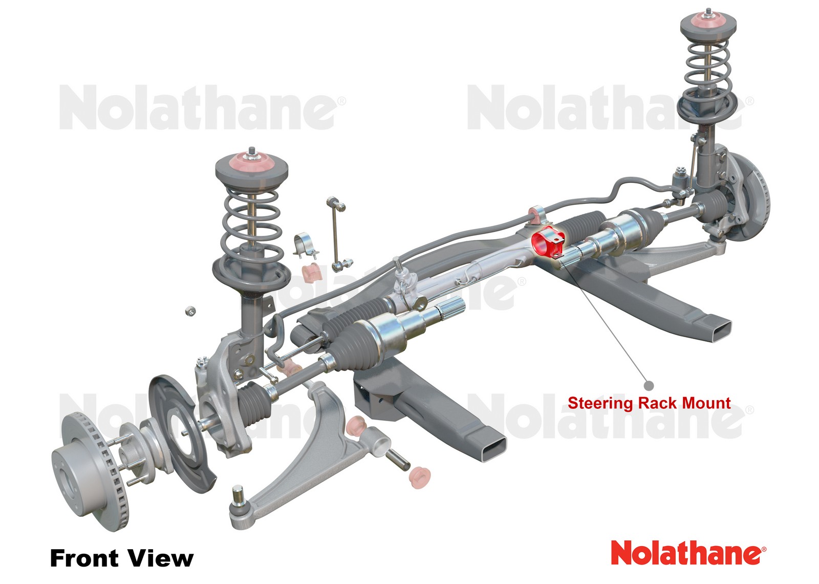 Front Steering Rack and Pinion - Mount Bushing Kit to Suit Nissan Pulsar N14, N15