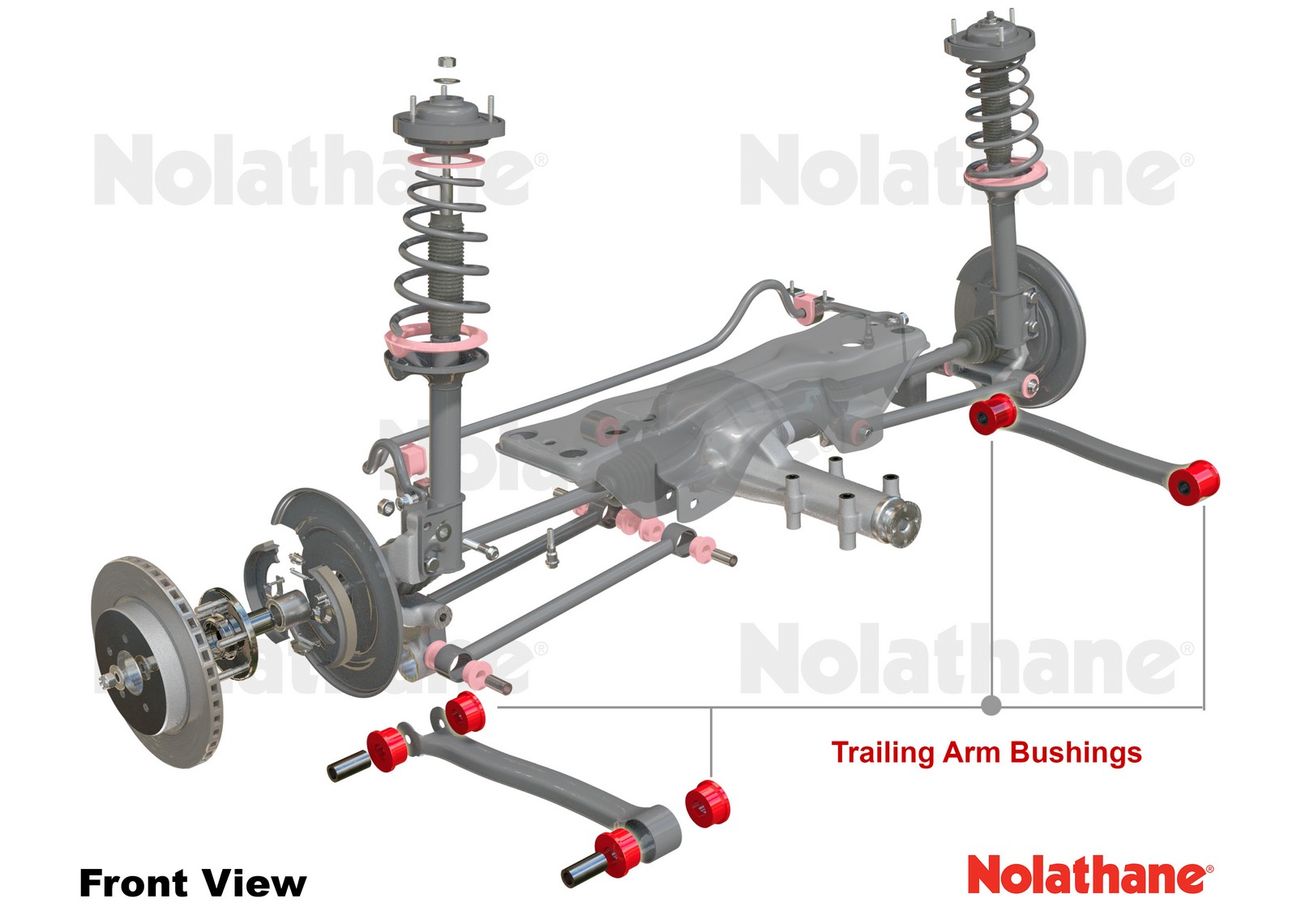 Trailing Arm Lower - Bushing Kit to Suit Subaru Leone