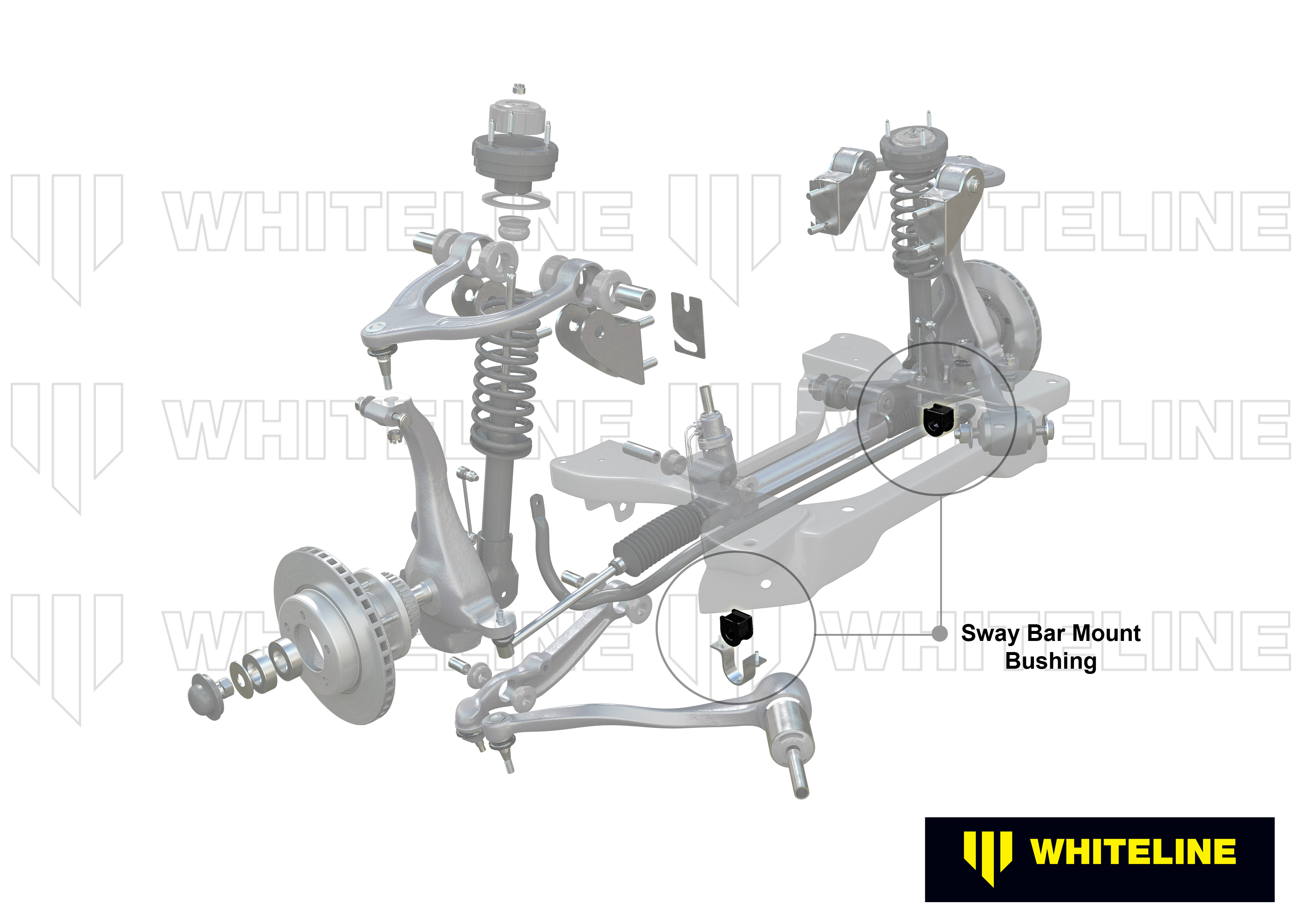 Front Anti Roll Bar Mount - Bushing Kit 30mm to Suit Chrysler 300C and Dodge Challenger, Charger