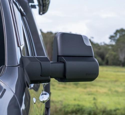 Go to MSA Black Towing Mirror to suit Toyota LandCruiser 200 Series 2007-2021 - non power fold, Electric, Heated, Indicators, Blind Spot Monitoring