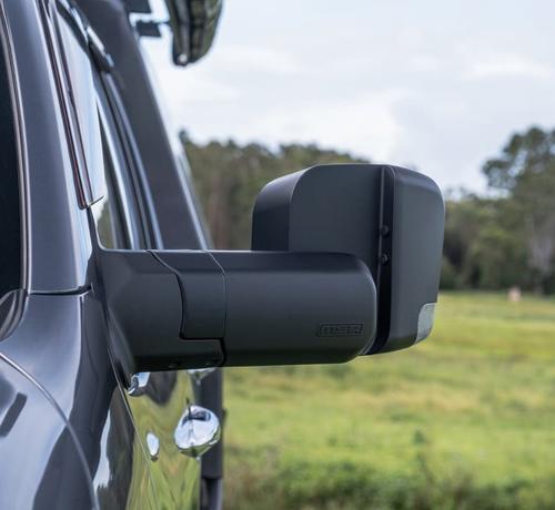 Go to MSA Black Towing Mirror to suit Toyota LandCruiser 200 Series 2007-2021 - non power fold, Electric, Heated, Indicators, Blind Spot Monitoring