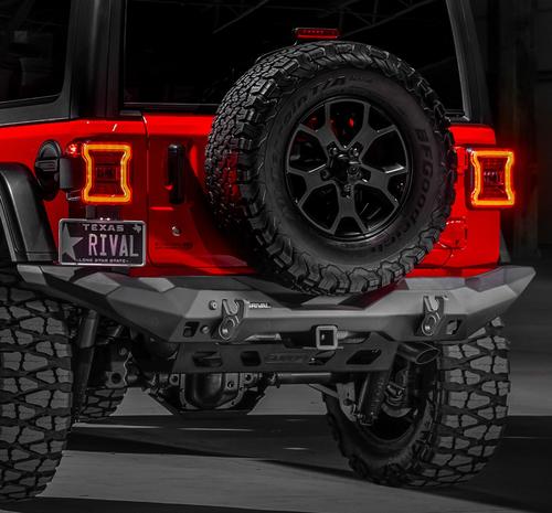 Rival Aluminium Rear Bumper to suit Jeep Wrangler JL from 2018-on