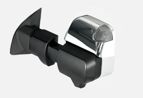 MSA Chrome Towing Mirror to suit Ford Ranger PY & Ford Everest UB - Electric, Heated, Indicators, Blind Spot Monitoring, Temp Sensor, Power Fold