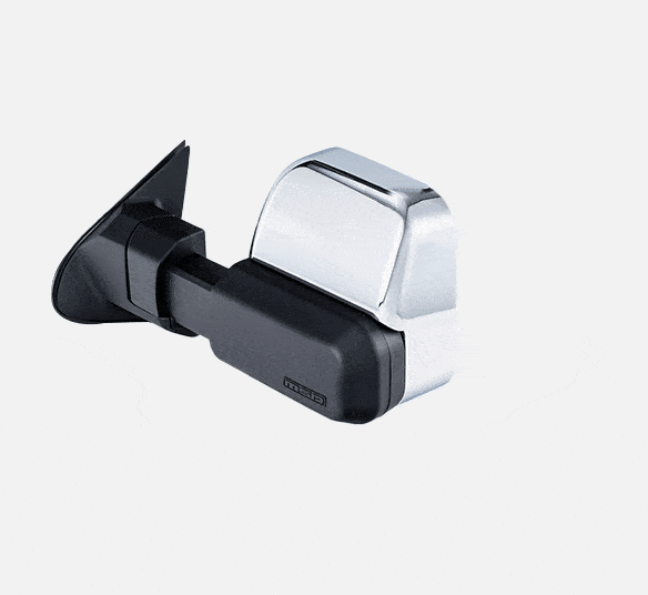 MSA Chrome Towing Mirror to suit Toyota LandCruiser 200 Series 2007-2021 - non power fold, electric