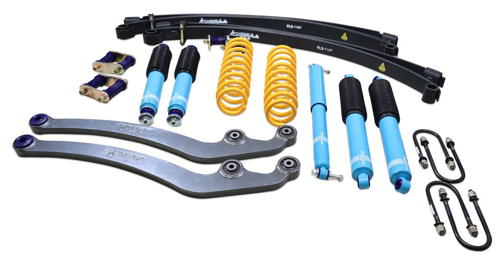2 Inch 50mm Formula 4x4 Premium Big Bore Lift Kit to suit Toyota LandCruiser 78 & 79 Series from 2007 to 07/2016 (only suits models with straight Radius Arms)