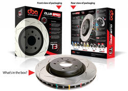 Go to 4000 T3 Slot KP Brake Disc to suit Ford Mustang 2005-on R
