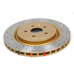 Go to 4000 Cross-Drilled, Dimpled Black KP Brake Disc to suit Chevrolet Camaro V8 2010-on R