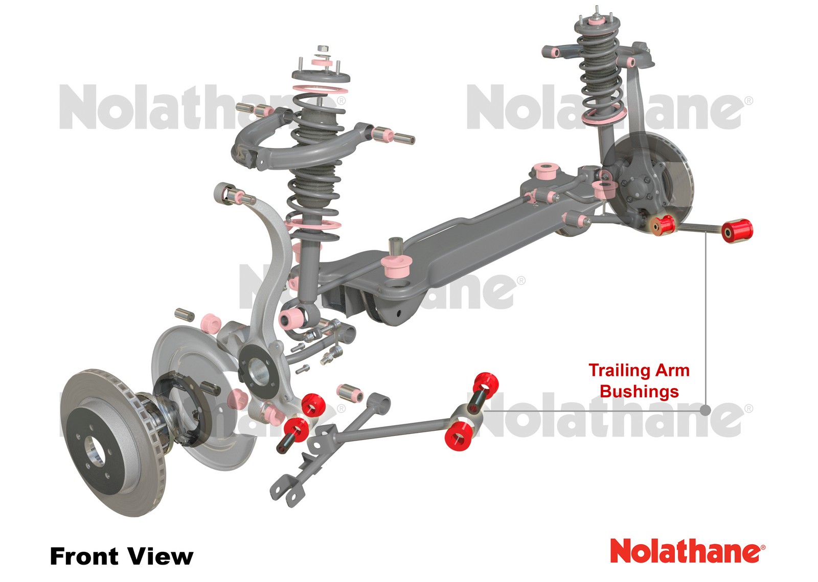 Rear Trailing Arm Lower - Bushing Kit to Suit Toyota Camry, Celica Corolla and Kluger