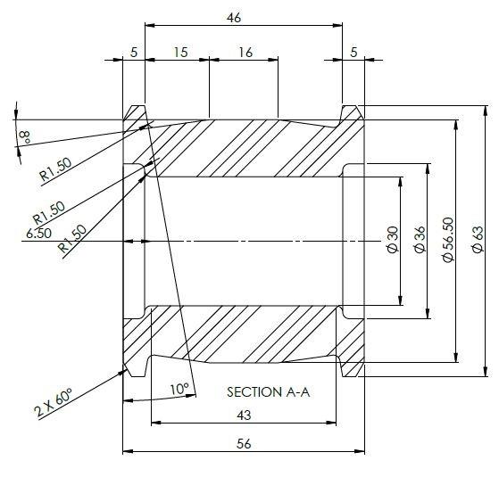 Front Left Hand Side Upper Differential Mount Bush Kit to suit Ford Ranger PXI, PXII, PXIII & Mazda BT-50 UP, UR