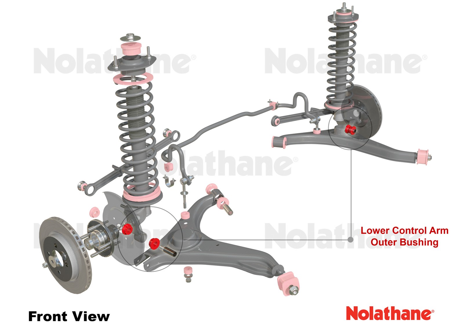 Rear Control Arm Lower - Outer Bushing Kit to Suit Holden Barina, Suzuki Cultus and Swift
