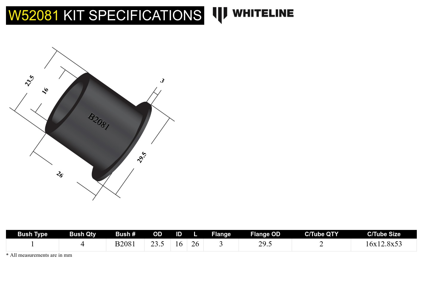 Front Control Arm Bushing - Lower Inner