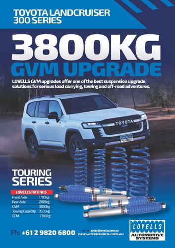 Go to 3800kg Lovells GVM Upgrade Kit to suit Toyota LandCruiser 300 Series 2021-on