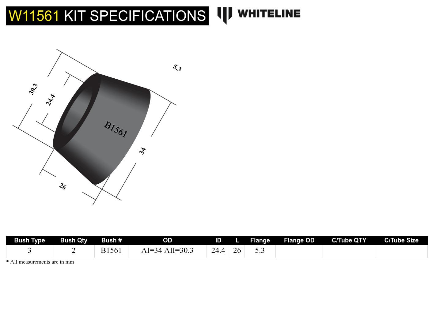 Front Steering Idler Arm - Bushing Kit to Suit Ford Econovan and Mazda E Series