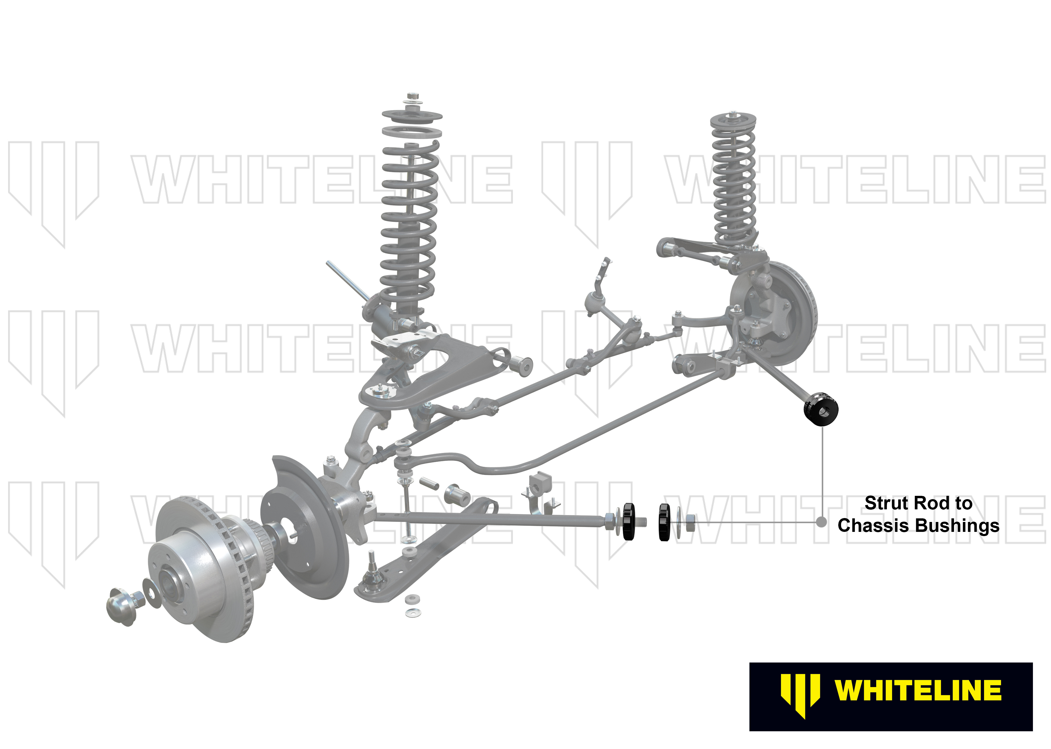 Front Strut Rod - To Chassis Bushing Kit to Suit Chrysler Valiant, Falcon/Fairlane XK-XF and Mustang Classic