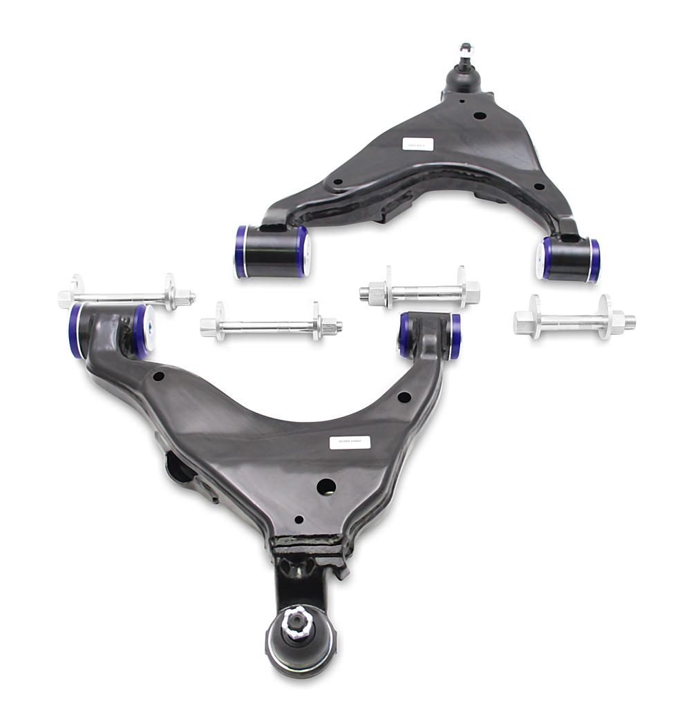 Front Lower Control Arm, Ball Joint and HD Camber Pin Set