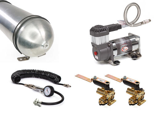 Go to Dual Automatic 1 Height Air Control Kit with Tyre Inflation using 3 Gallon Air Tank and Heavy Duty Compressor