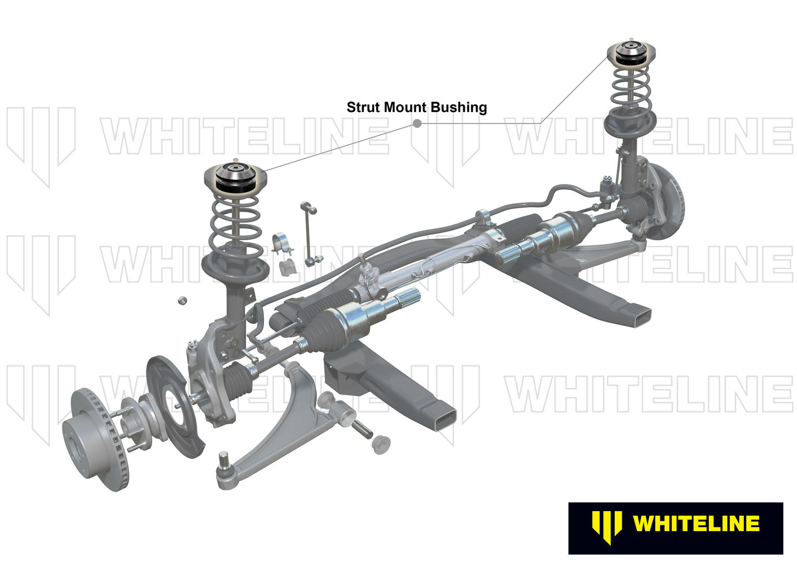 Caster/Camber Offset Front Strut Mount - Kit to Suit Subaru Forester, Impreza, Legacy and Outback