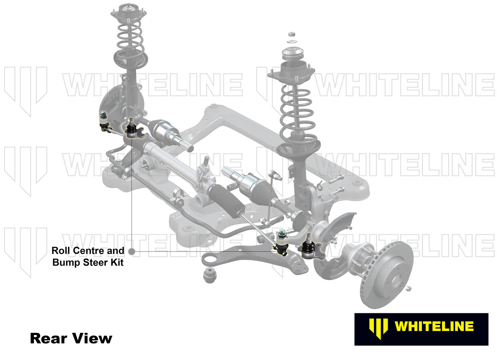 Whiteline KCA313 Front Roll Center & Bump Steer Correction Kit Compatible with 2000-2004 Outback Base/Limited | Improved Handling | Steering Correction