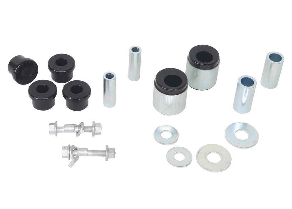 Vehicle Essential Bushing Kit with Camber Bolts, Caster Correction and Control Arm Bushings for Improved Steering, Alignment and Grip for 1996-2002 Mitsubishi Lancer Evolution AWD
