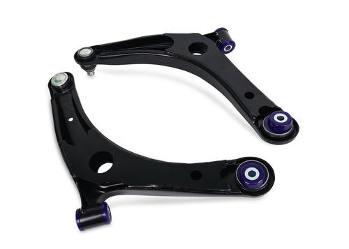 Go to Front Lower Performance Control Arm Assembly Kit with extra caster including Ball Joints to suit Mitsubishi Lancer 07-17