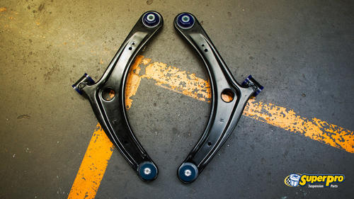 Go to Front Lower Performance Control Arm Assembly Kit with extra caster including Ball Joints to suit Mitsubishi Lancer 07-17